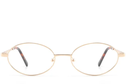 Lunettes ovales en métal doré #BS2425-1570