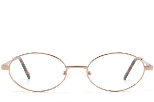 Lunettes ovales en métal doré #BS2425-1573