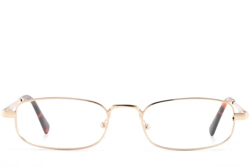 Lunettes rectangulaires en métal doré #BS2425-1574