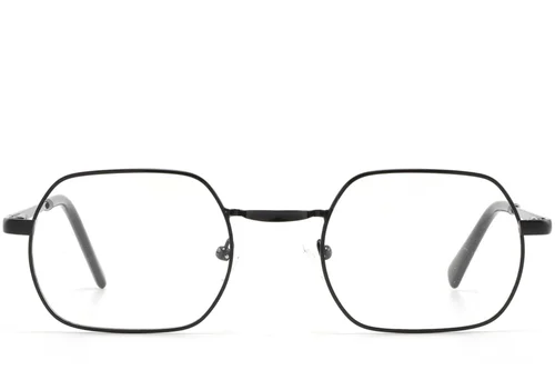 Lunettes géométriques en métal noir #BS2425-1579