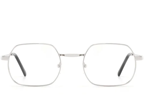 Lunettes géométriques en métal argenté #BS2425-1580
