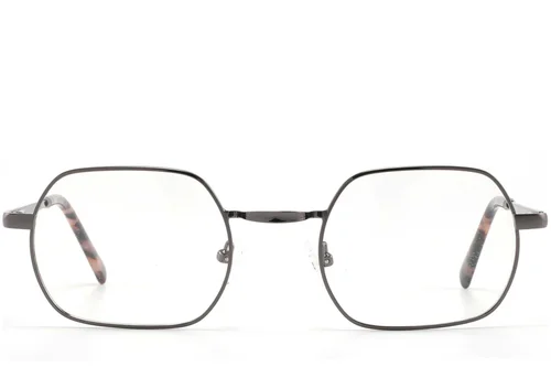 Lunettes géométriques en métal gris #BS2425-1581