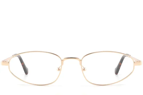 Lunettes ovales en métal doré #BS2425-1582