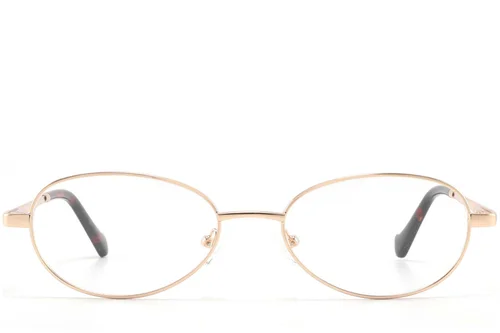 Lunettes ovales en métal doré #BS2425-1586