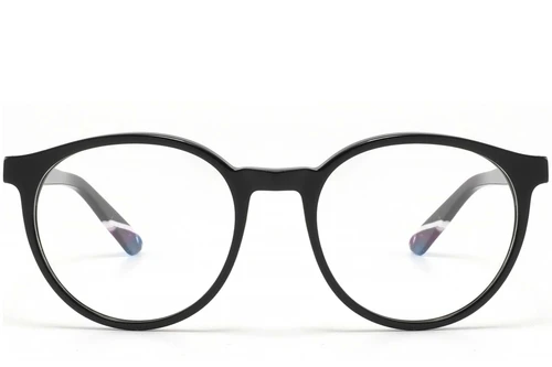 Gafas redondas de acetato negro #BS2425-1590