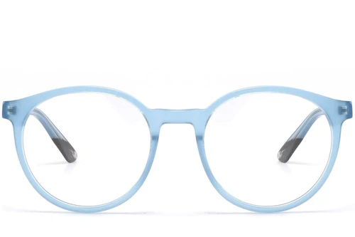 Gafas redondas de acetato azul #BS2425-1591