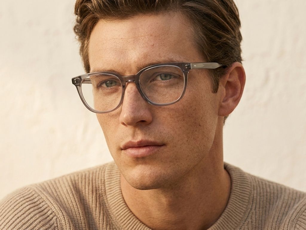 Rectangular Grey Acetate Glasses #BS2425-1594
