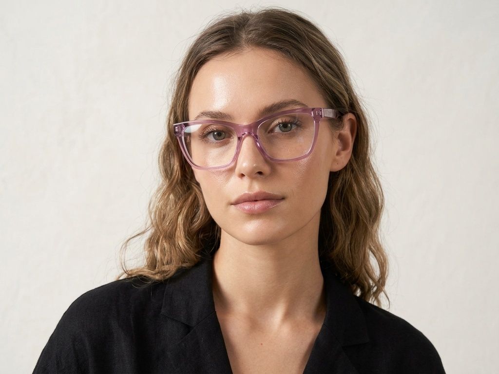 Schmetterlingsfarbene Acetatbrille in Lila #BS2425-1596