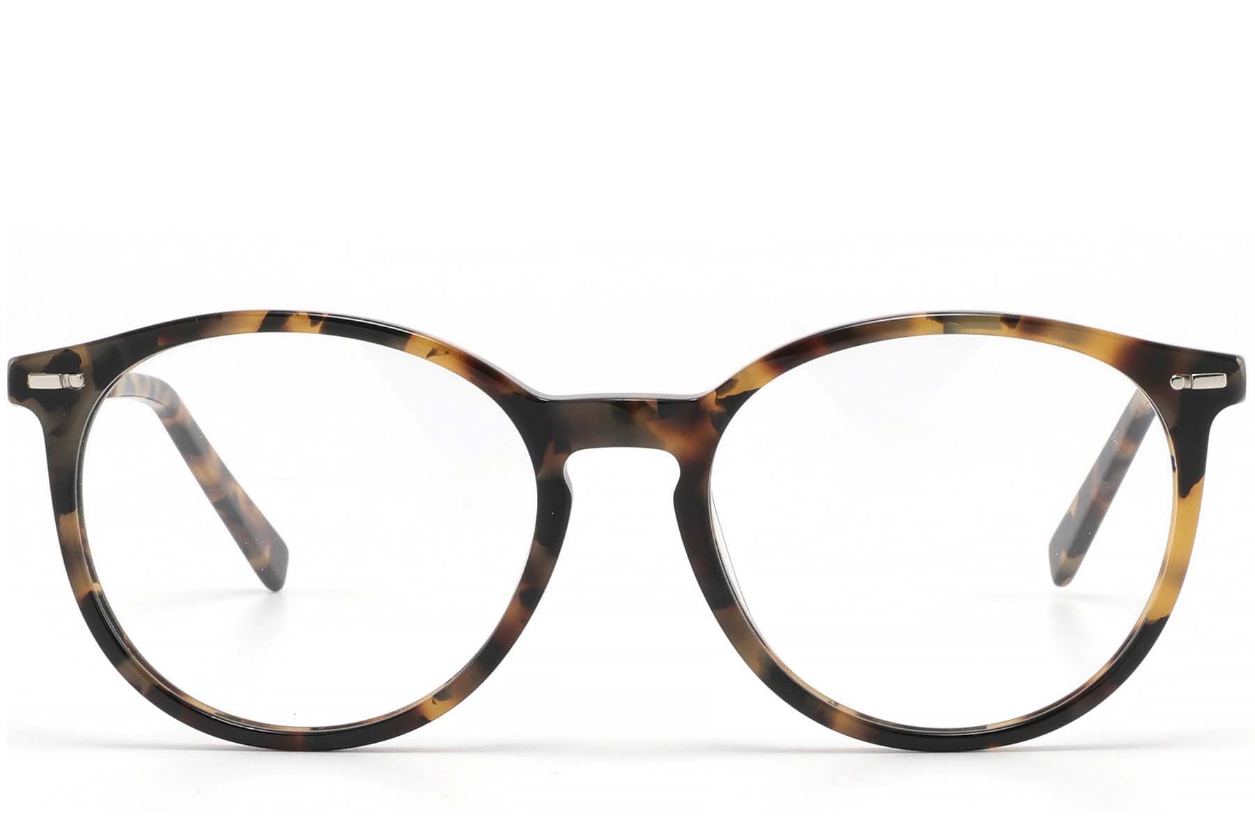 Oval Tortoiseshell Acetate Glasses #BS2425-1607
