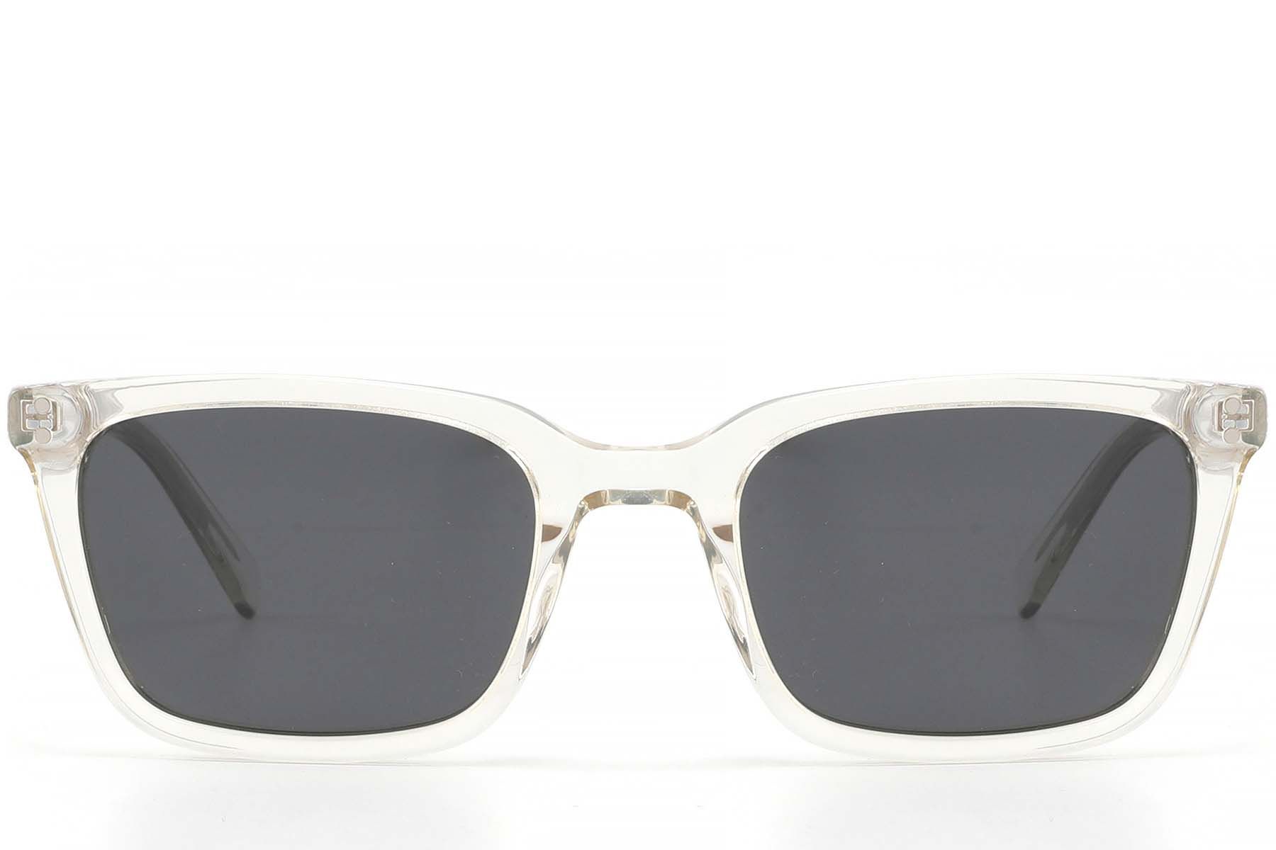 Gafas de sol rectangulares de acetato transparente #BS2425-1610