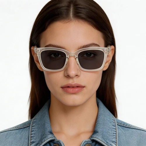 Gafas de sol rectangulares de acetato transparente #BS2425-1610