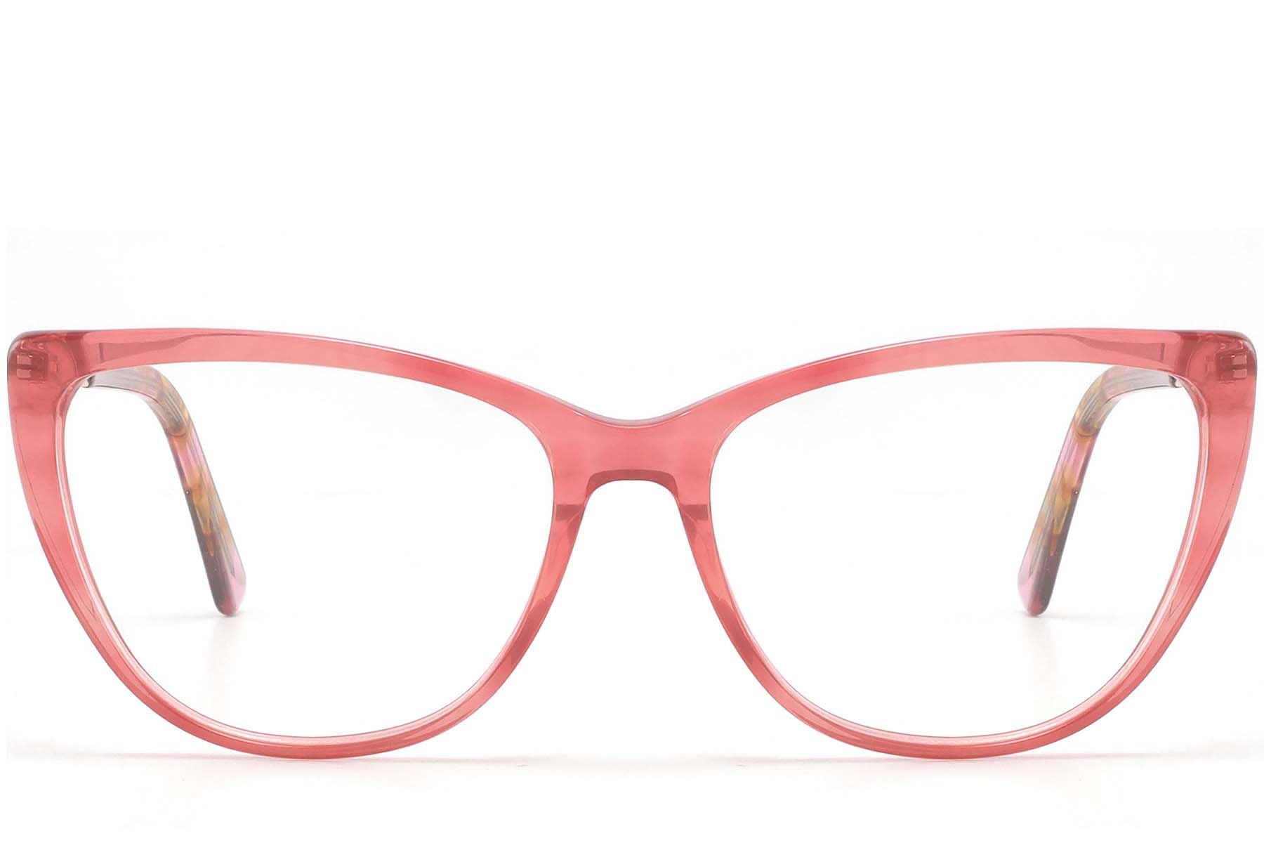 Schmetterlingsrosa Acetatbrille #BS2425-1613