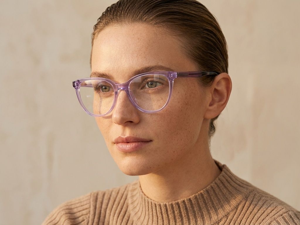 Gafas de acetato moradas con forma de mariposa n.° BS2425-1616