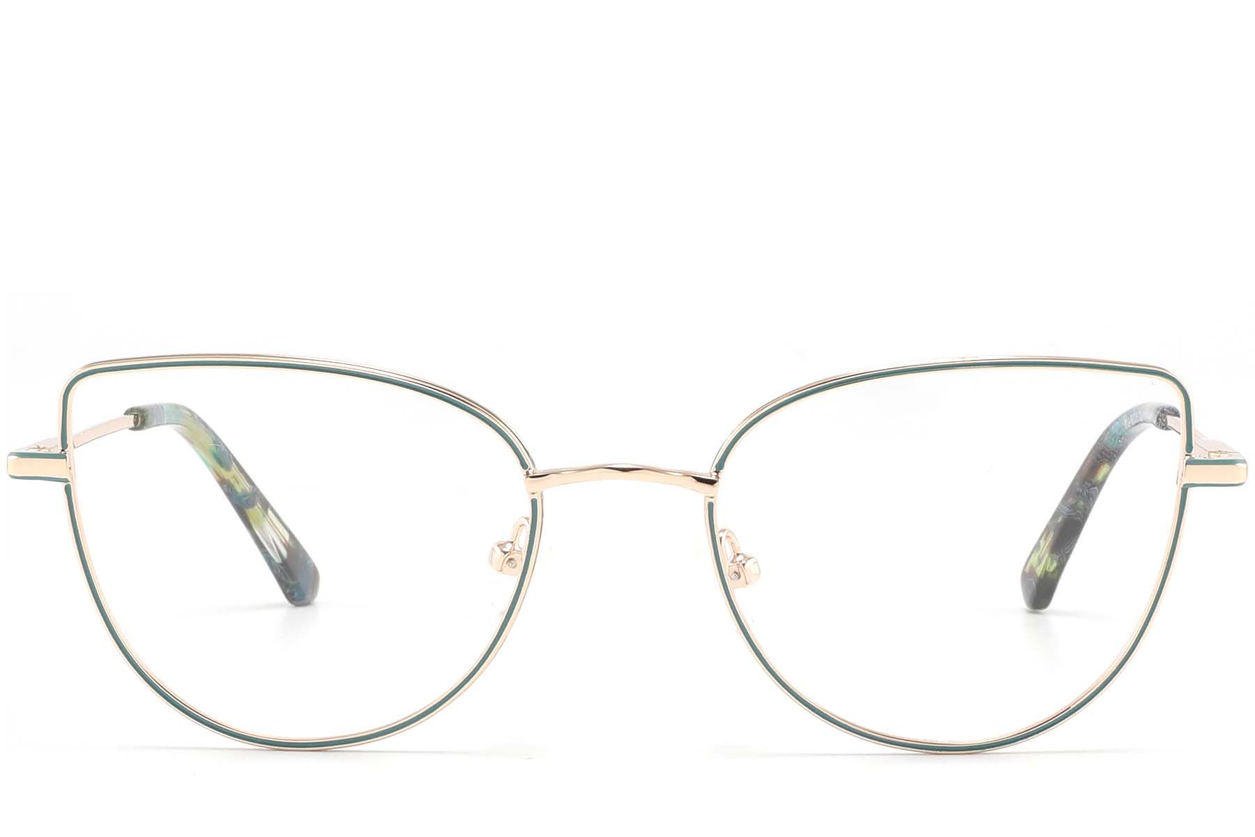Butterfly Green Metal Glasses #BS2425-1617