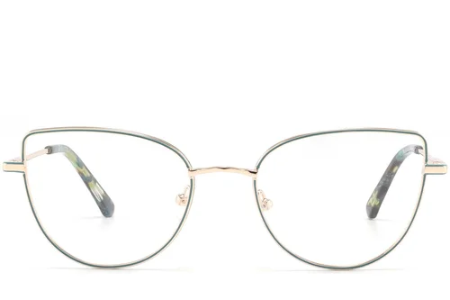 Lunettes papillon en métal vert #BS2425-1617