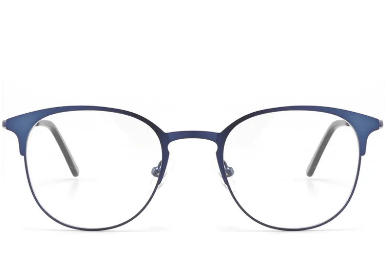 Gafas de metal azul semi al aire #BS2425-1626