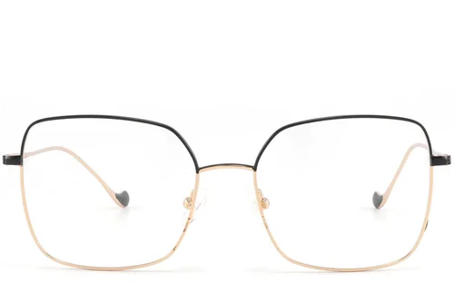 Lunettes rectangulaires en métal doré #BS2425-1630