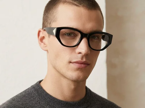 Lunettes papillon en acétate noir #BS2425-1632