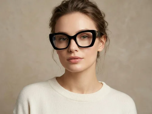 Lunettes papillon en acétate noir #BS2425-1635