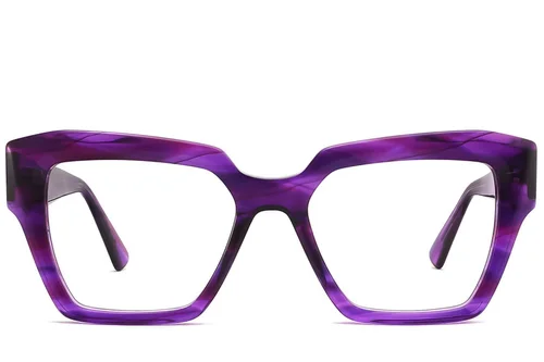 Lunettes rectangulaires en acétate violet #BS2425-1640