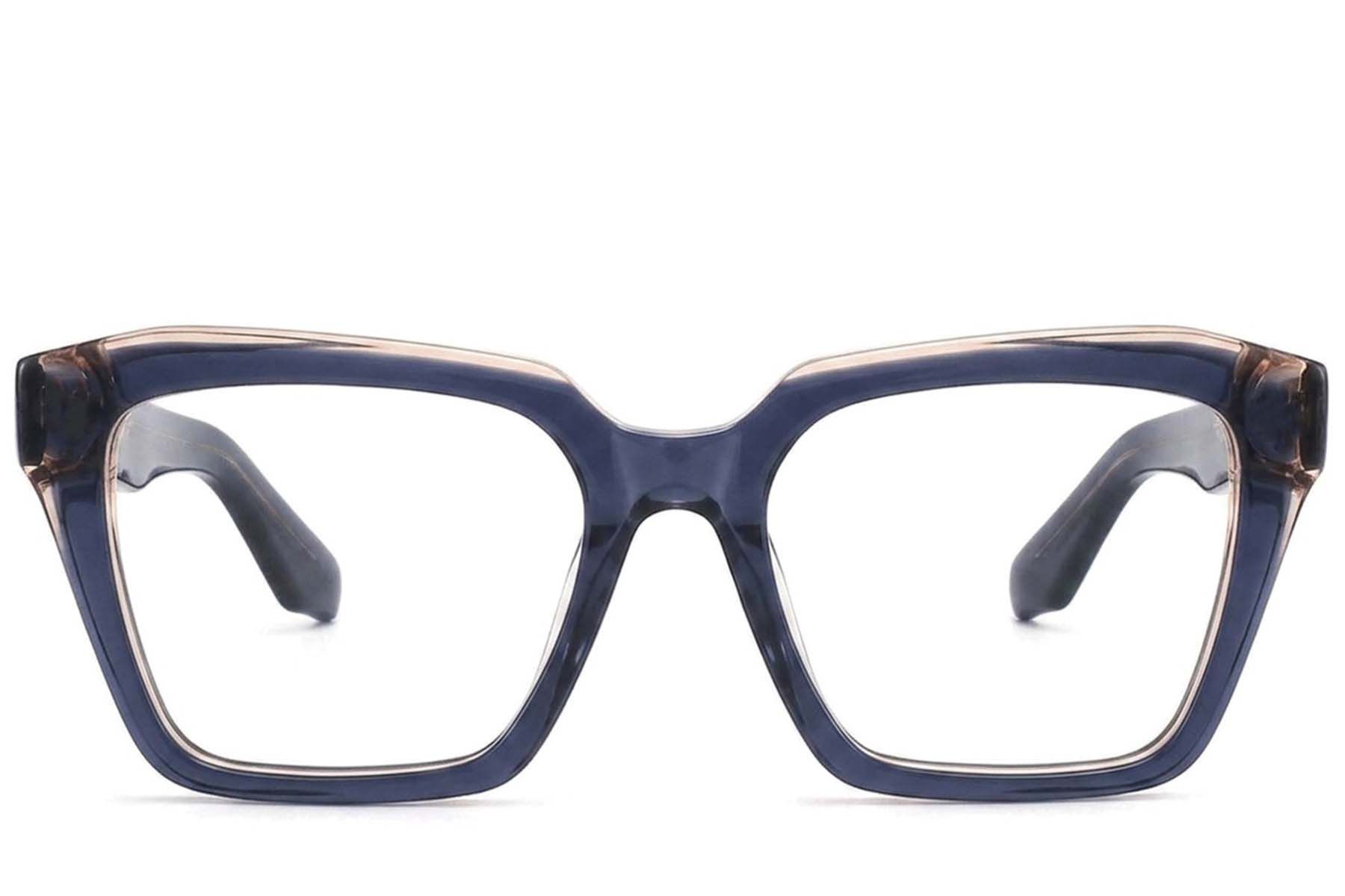 Rectangular Blue Acetate Glasses #BS2425-1657