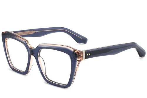 Rectangular Blue Acetate Glasses #BS2425-1657