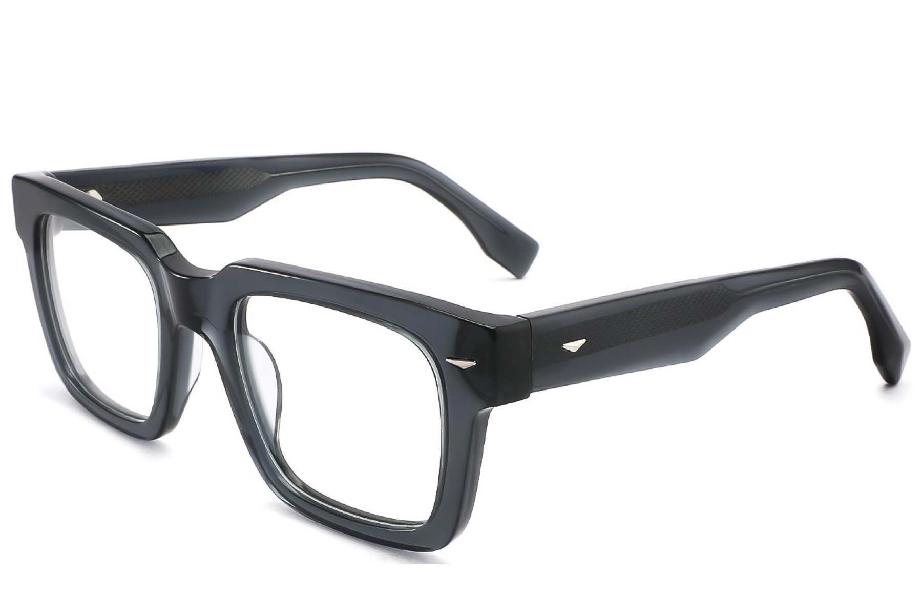 Rectangular Grey Acetate Glasses #BS2425-1661