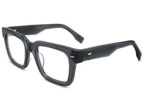 Lunettes rectangulaires en acétate gris #BS2425-1661