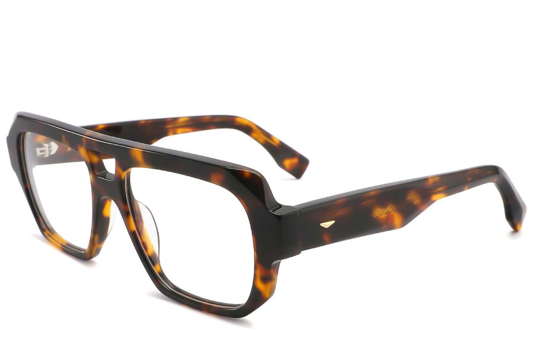 Aviator Tortoiseshell Acetate Glasses #BS2425-1663