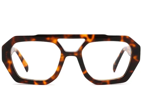 Aviator Tortoiseshell Acetate Glasses #BS2425-1666