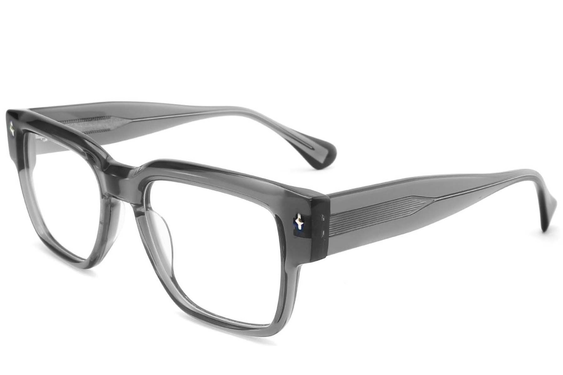 Rectangular Grey Acetate Glasses #BS2425-1669