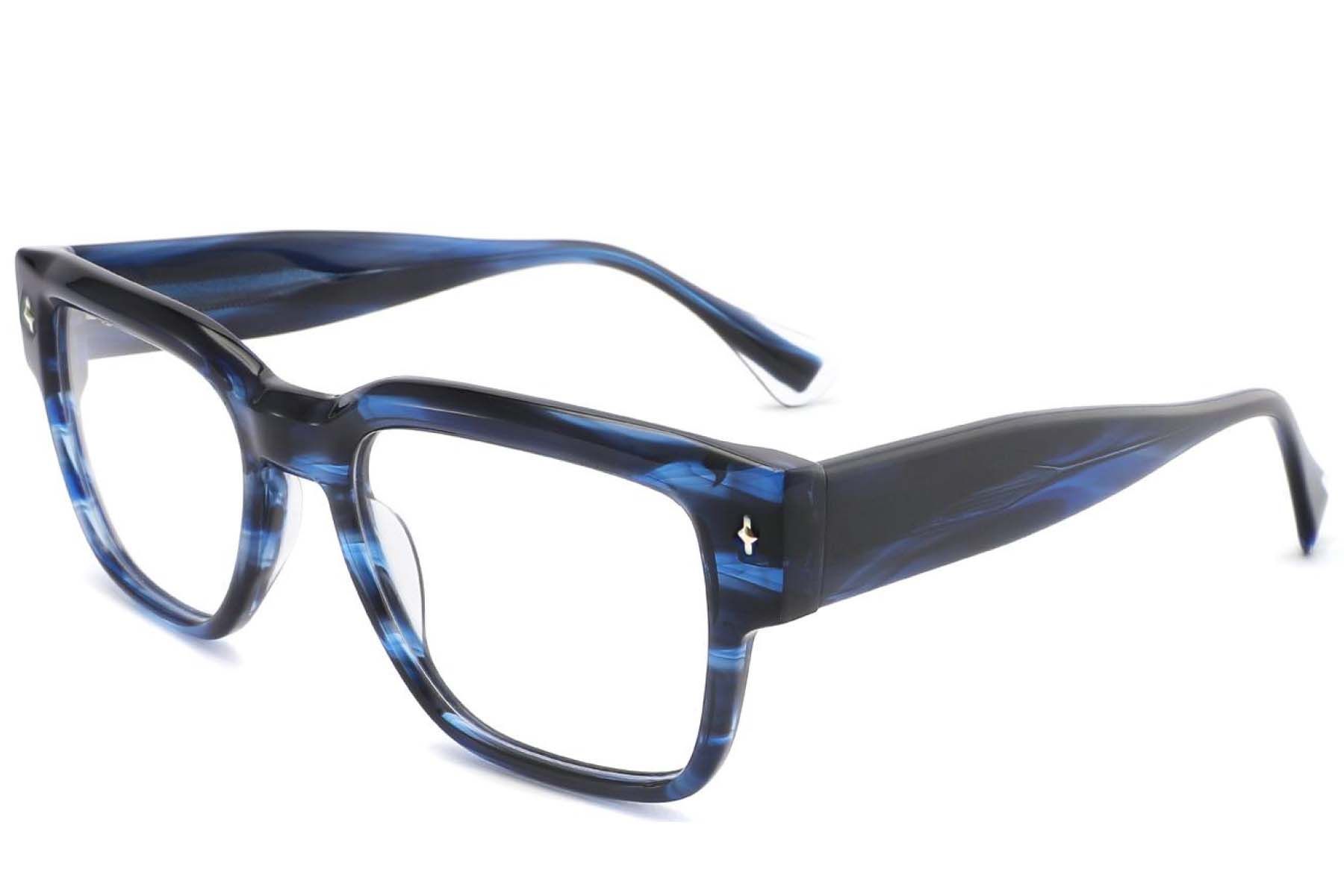 Rectangular Blue Acetate Glasses #BS2425-1670