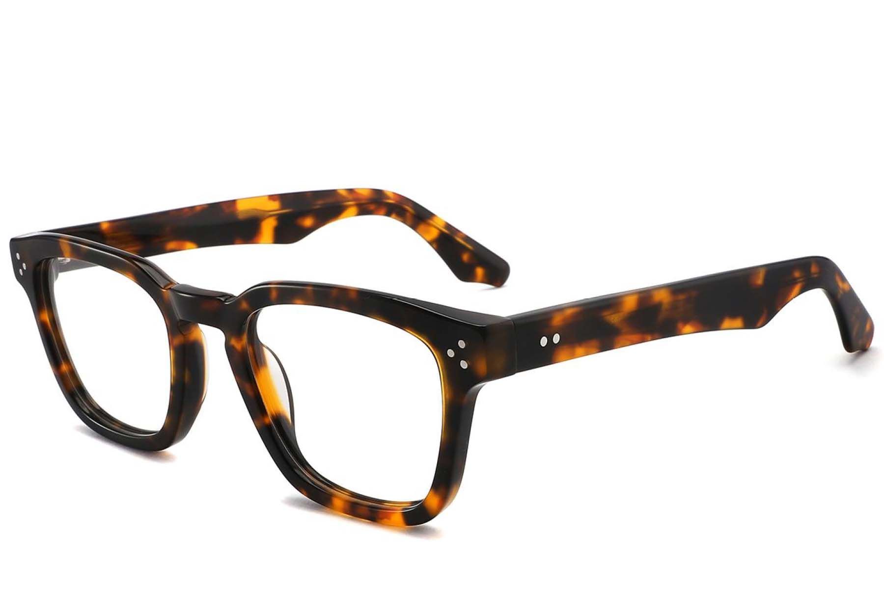 Rectangular Tortoiseshell Acetate Glasses #BS2425-1673