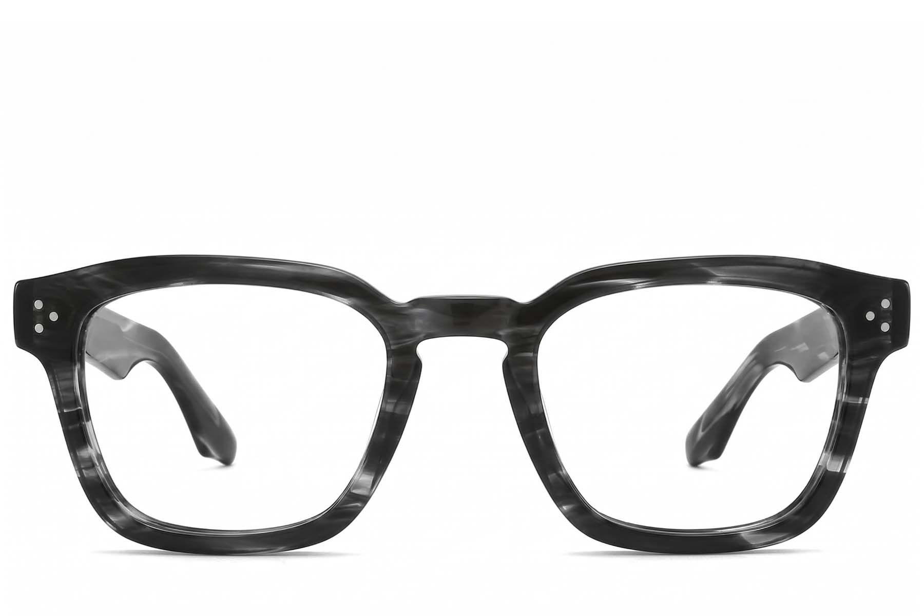 Vasos rectangulares de acetato gris #BS2425-1674