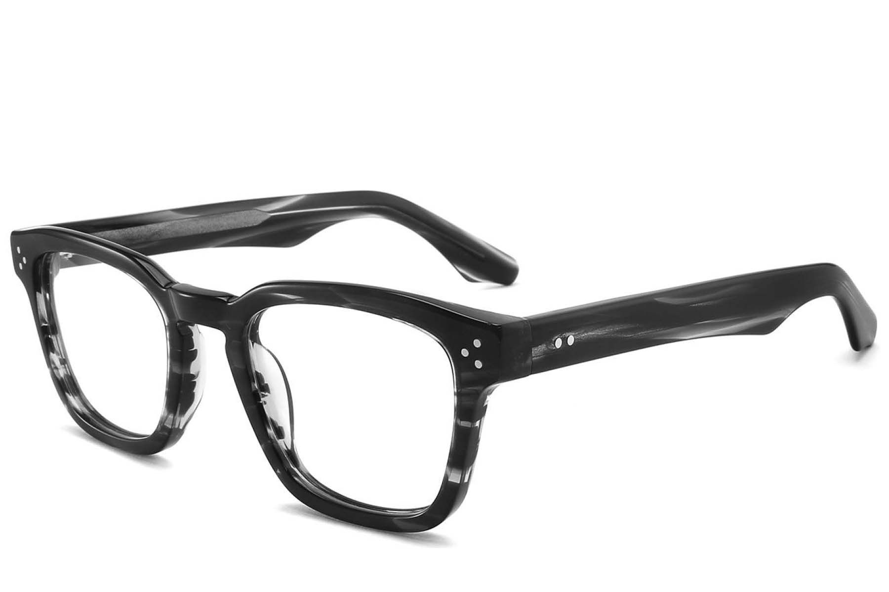 Rectangular Grey Acetate Glasses #BS2425-1674