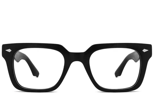 Lunettes rectangulaires en acétate noir #BS2425-1677