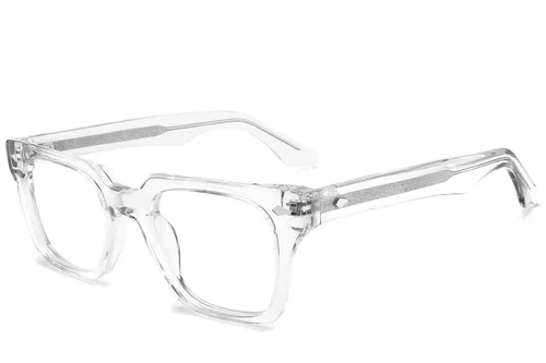 Verres rectangulaires en acétate transparent #BS2425-1679