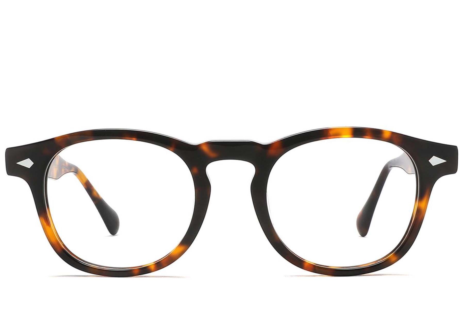 Oval Tortoiseshell Acetate Glasses #BS2425-1681