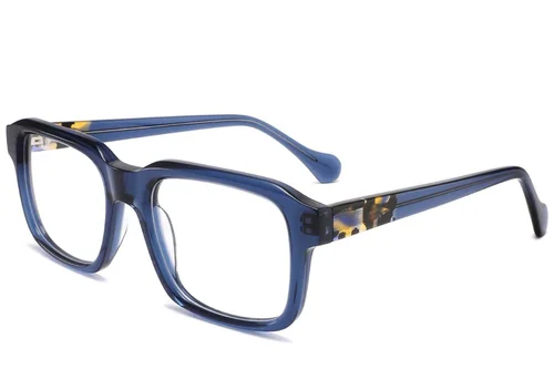 Lunettes rectangulaires en acétate bleu #BS2425-1685