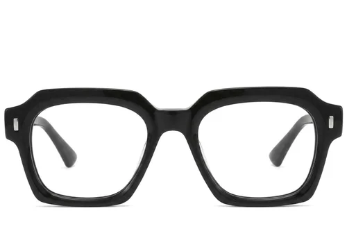 Lunettes rectangulaires en acétate noir #BS2425-1687