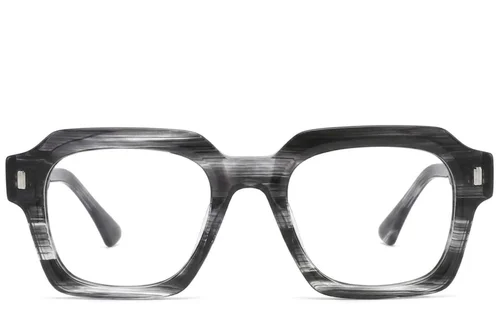 Lunettes rectangulaires en acétate gris #BS2425-1689