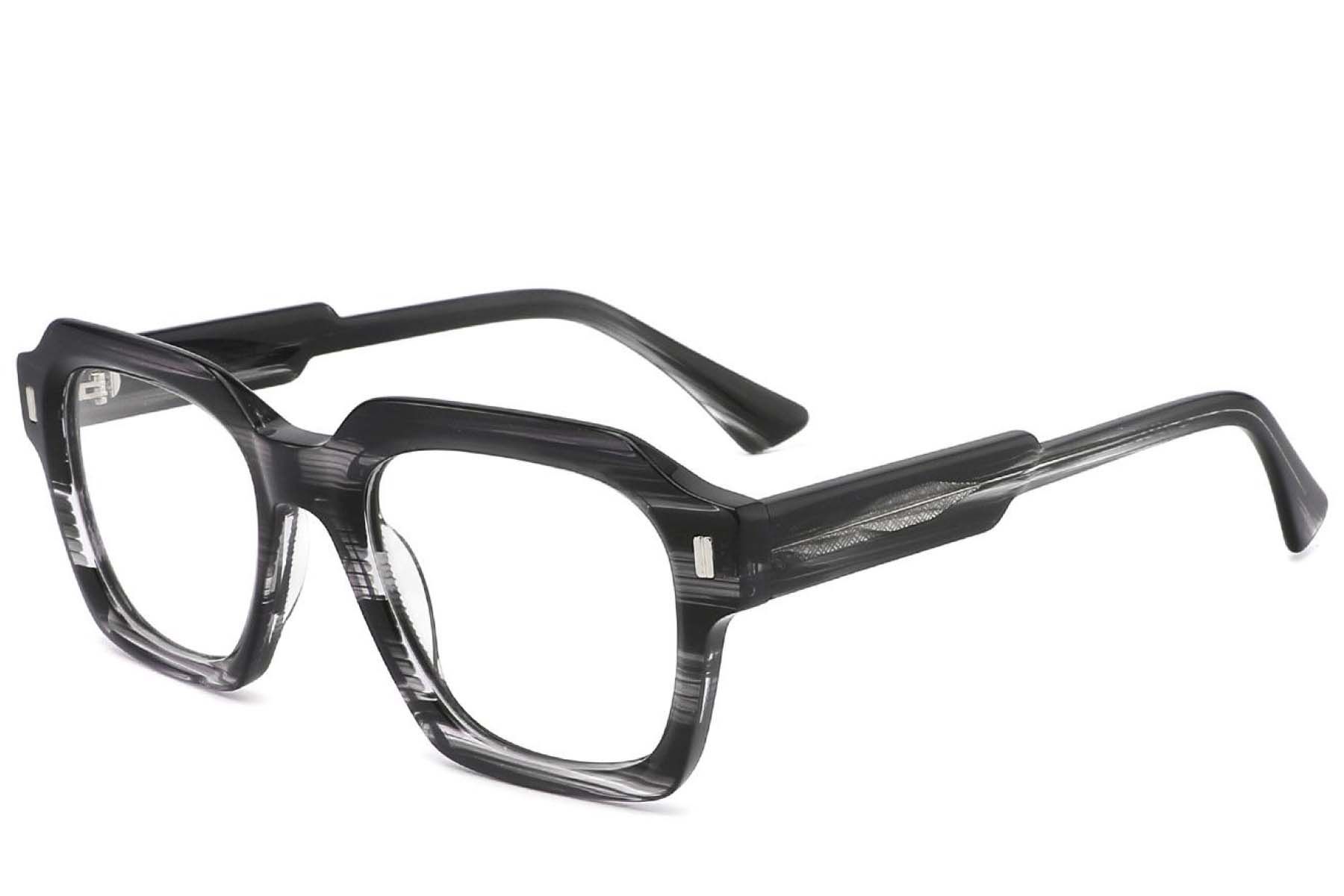 Rectangular Grey Acetate Glasses #BS2425-1689