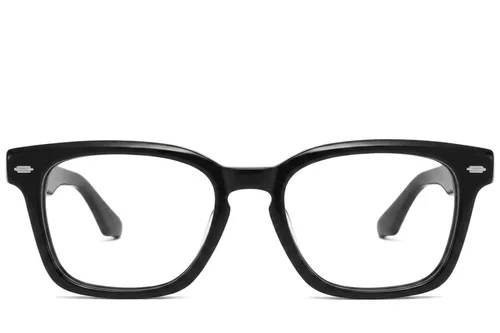 Lunettes rectangulaires en acétate noir #BS2425-1691