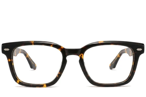 Lunettes rectangulaires en acétate écaille de tortue #BS2425-1692