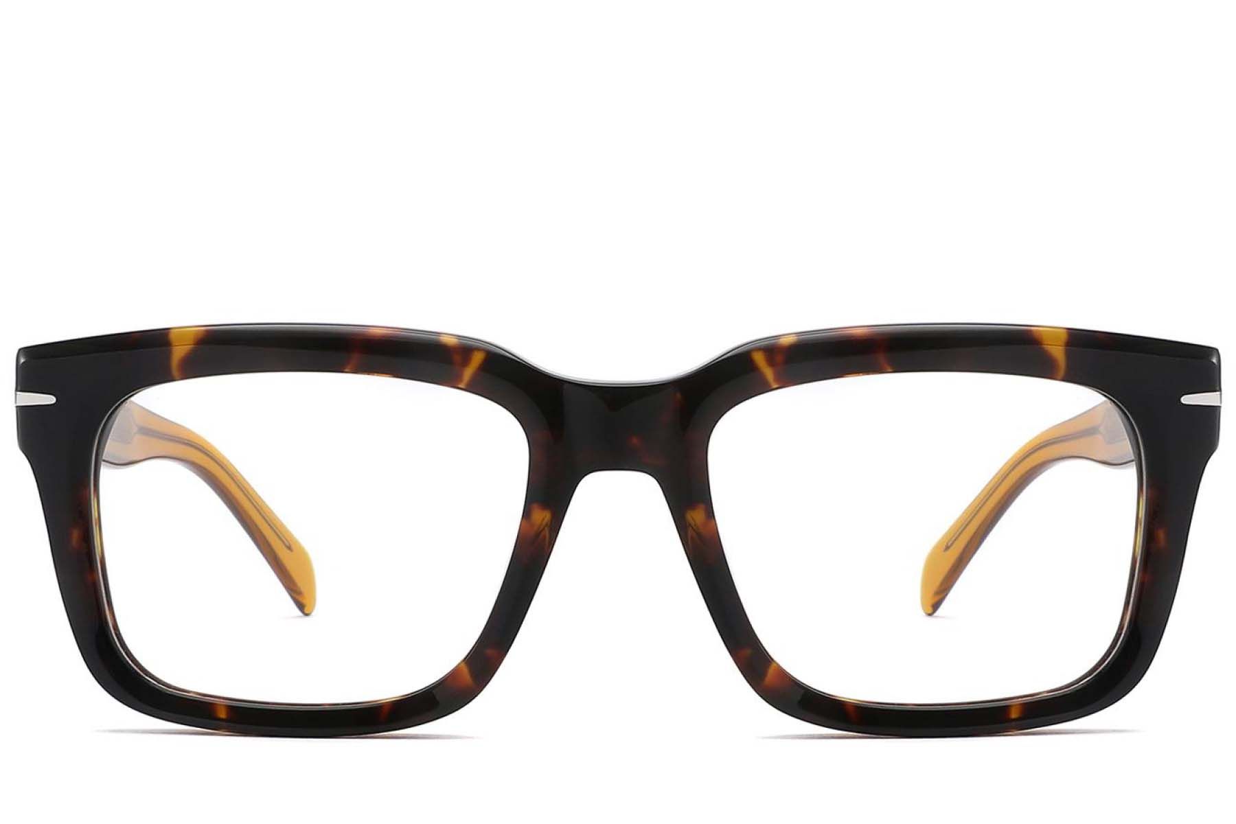 Gafas rectangulares de acetato con efecto carey #BS2425-1698