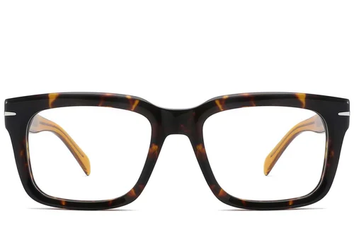 Lunettes rectangulaires en acétate écaille de tortue #BS2425-1698