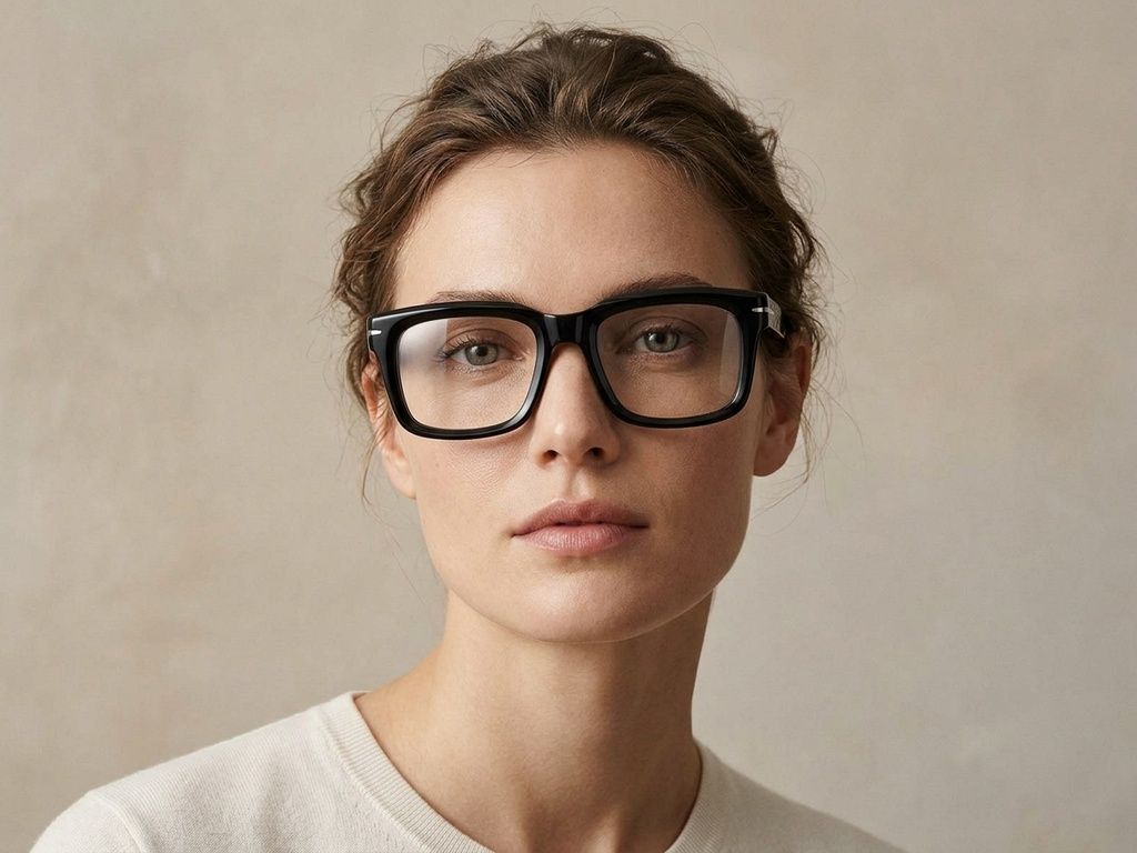 Rectangular Black Acetate Glasses #BS2425-1699