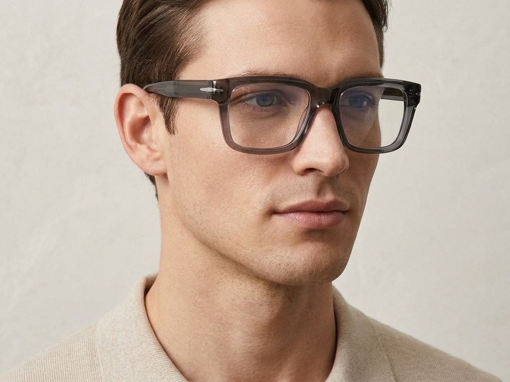 Lunettes rectangulaires en acétate gris #BS2425-1700