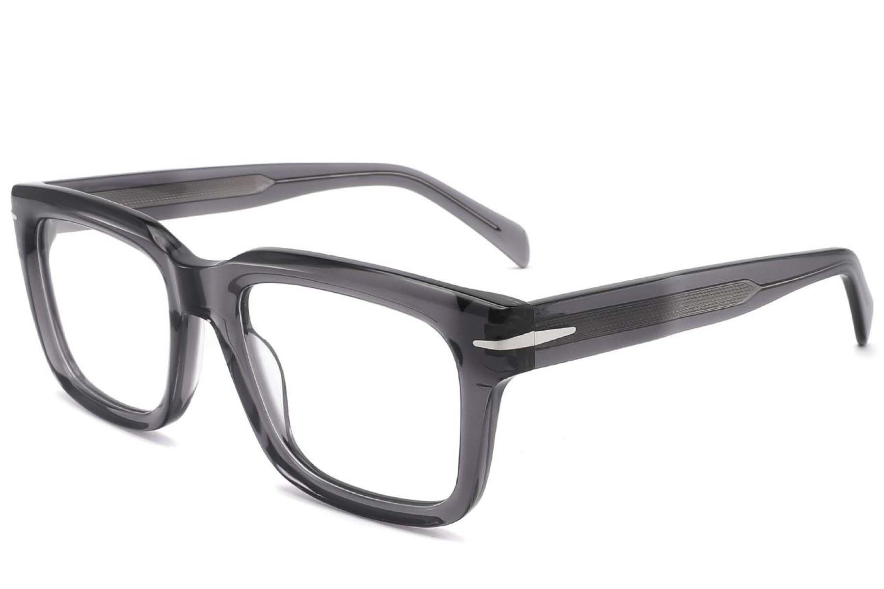Rectangular Grey Acetate Glasses #BS2425-1700