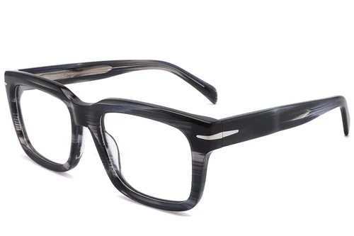 Lunettes rectangulaires en acétate gris #BS2425-1701
